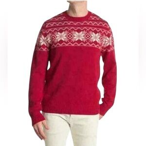 Original Weatherproof Vintage Men's Fair Aisle Sweater, Red, size M